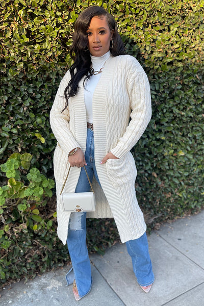 Cozy Girl Cardigan (Cream)